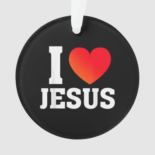 Ich liebe Jesus Ornament (Vorderseite)