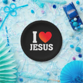 Ich liebe Jesus Pappteller (Party)