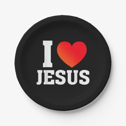 Ich liebe Jesus Pappteller (Vorderseite)
