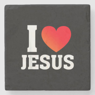 Ich liebe Jesus Steinuntersetzer