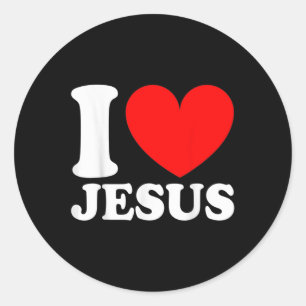 Ich liebe Jesus süße religiöse christliche religiö Runder Aufkleber