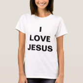 "Ich Liebe Jesus" T - Shirt der Frauen (Vorderseite)