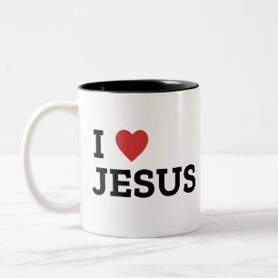 Ich liebe Jesus Two-Tone Tasse, 444 ml Zweifarbige Tasse