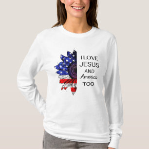 Ich Liebe Jesus und auch Amerika T-Shirt