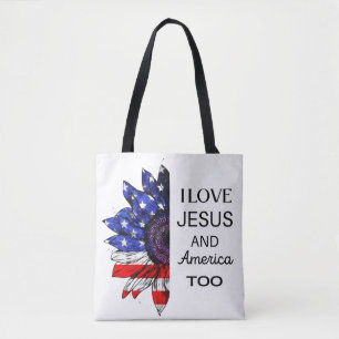 Ich Liebe Jesus und auch Amerika Tasche