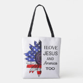Ich Liebe Jesus und auch Amerika Tasche (Rückseite)