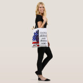 Ich Liebe Jesus und auch Amerika Tasche (Am Model)