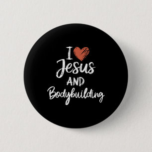 Ich Liebe Jesus und Bodybuilding Christliche relig Button