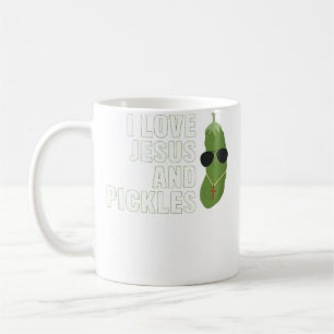 Ich liebe Jesus und eingelegte Gurken christliche Kaffeetasse