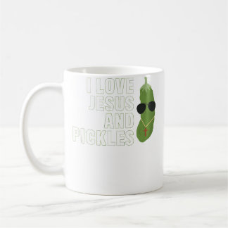Ich liebe Jesus und eingelegte Gurken christliche  Kaffeetasse