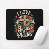 Ich liebe Jesus und Essiggurken Mousepad (Mit Mouse)
