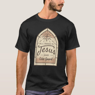 Ich Liebe Jesus und Farbwächter Fahnen Christlich T-Shirt