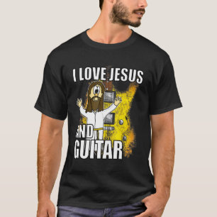Ich liebe Jesus und Gitarre E-Gitarrist Christi T-Shirt