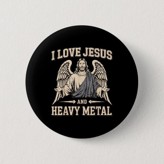 Ich liebe Jesus und Heavy Metal 3 Button (Vorderseite)