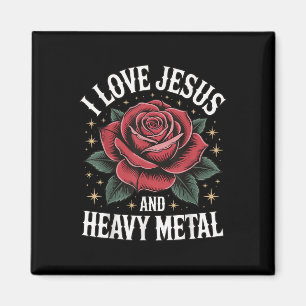 Ich liebe Jesus und Heavy Metal  Magnet
