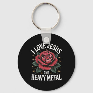 Ich liebe Jesus und Heavy Metal  Schlüsselanhänger