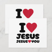 Ich Liebe Jesus und Jesus Lieben Sie Christlich Begleitkarte (Vorne/Hinten)