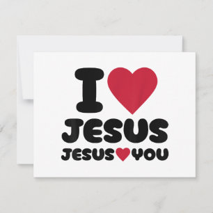 Ich Liebe Jesus und Jesus Lieben Sie Christlich Feiertagskarte