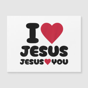 Ich Liebe Jesus und Jesus Lieben Sie Christlich Magnetkarte