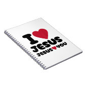 Ich Liebe Jesus und Jesus Lieben Sie Christlich Notizblock (Rechte Seite)