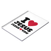 Ich Liebe Jesus und Jesus Lieben Sie Christlich Notizblock (Linke Seite)