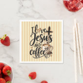 Ich liebe Jesus und Kaffee Serviette (Beispiel)