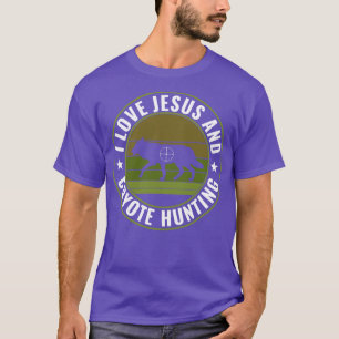 Ich liebe Jesus und Kojotenjagd Lustiger Yote-Jäge T-Shirt
