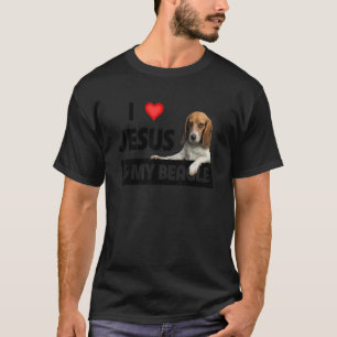 Ich Liebe Jesus und mein Beagle Hund Mama Vater El T-Shirt