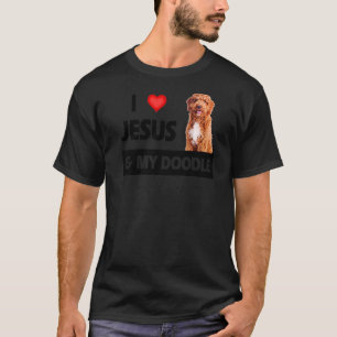 Ich Liebe Jesus und mein Doodle Hund Mama Vater Ha T-Shirt