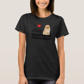 Ich Liebe Jesus und mein Spitz Hund Mama und Vater T-Shirt (Vorderseite)