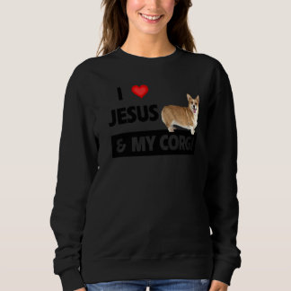 Ich Liebe Jesus und meine Corgi Christlichen Haust Sweatshirt