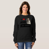 Ich Liebe Jesus und meine großen Pyrenäen Hund Mam Sweatshirt (Vorne ganz)