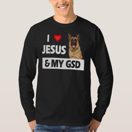 Ich Liebe Jesus und meine gsd Mama Vater Haustiere T-Shirt (Vorderseite)