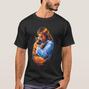 Ich liebe Jesus und siamesische Katze Lustiger chr T-Shirt