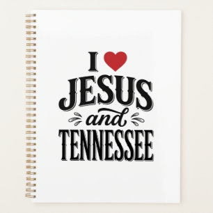 Ich liebe Jesus und Tennessee Vintage-Christen-Des Planer