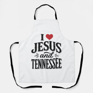 Ich liebe Jesus und Tennessee Vintage Christian De Schürze