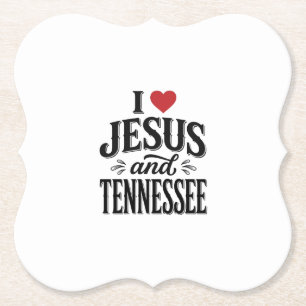 Ich liebe Jesus und Tennessee Vintage Christian De Untersetzer
