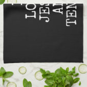 Ich Liebe Jesus und Tennis Teemaschine Geschenk Geschirrtuch (Gefaltet)