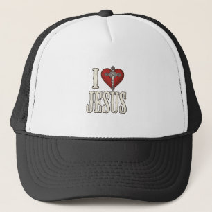 Ich liebe Jesus Vintage Gravur Faith T-Shirt Desig Truckerkappe
