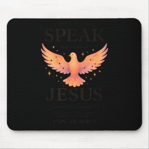 Ich liebe Jesus Waffel Herz christliches Frühstück Mousepad
