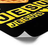 Ich liebe Jesus Waffelherz Poster (Ecke)