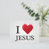 Ich Liebe Jesus, wunderbarer Ausdruck der Liebe fü Postkarte (Stehend Vorderseite)