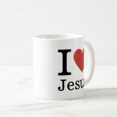 Ich ❤️ Liebe Jesus ZOLLBARE Tasse (VorderseiteRechts)