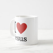 Ich ❤️ Liebe Jesus ZOLLBARE Tasse (Vorderseite Links)