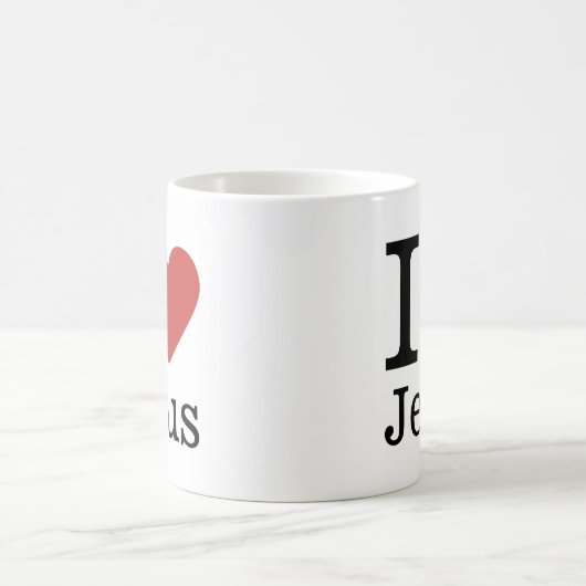 Ich ❤️ Liebe Jesus ZOLLBARE Tasse (Mittel)
