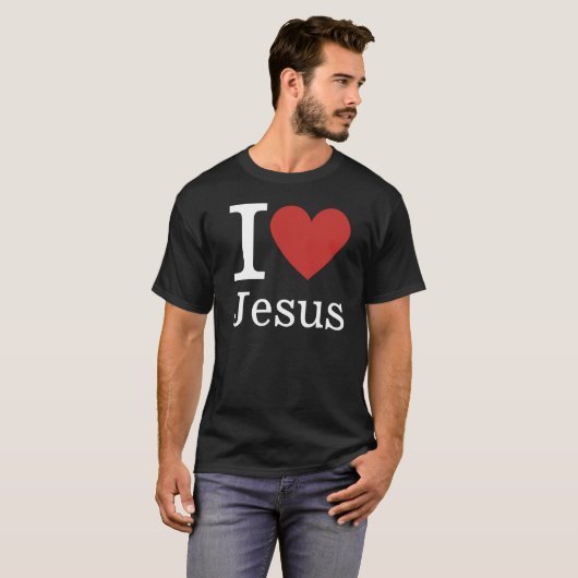Ich ❤️ Liebe Jesus ZURÜCK T-Shirt (Vorne ganz)