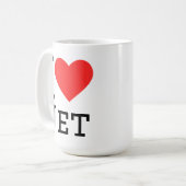 Ich liebe Jet Kaffeetasse (Vorderseite Links)