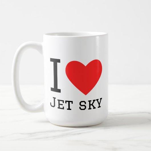 Ich liebe Jet-Ski Kaffeetasse (Links)