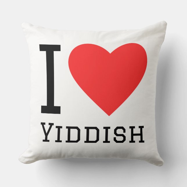 Ich liebe Jiddisch  Kissen (Vorderseite)