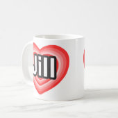 Ich Liebe Jill. Ich Liebe dir Jill. Herz Kaffeetasse (Vorderseite Links)